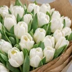 Нежное облако - букет из белых тюльпанов 2
